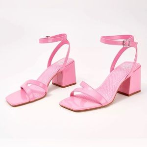 Barbie pink Vince Camuto leather heels